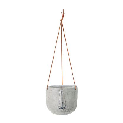 Bloomingville Ileana Hanging Herb Pot, Gray, Stoneware