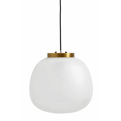 Nordal FROST pendant in frosted and clear glass - ø40 cm - white/golden