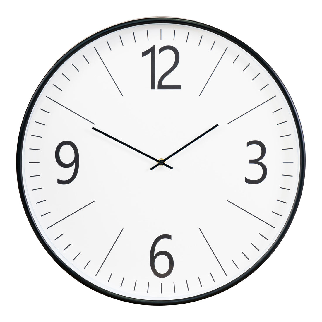 Biel wall clock - wall clock in plastic, black and white, round, 51x51 cm