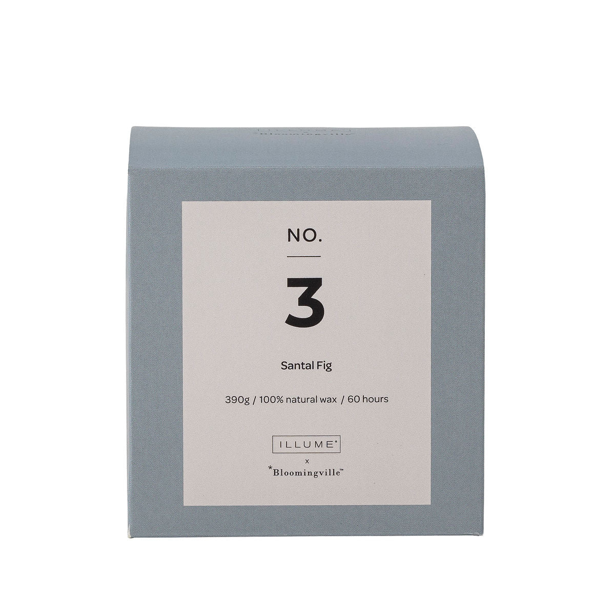 Illume x Bloomingville No. 3 - Santal Fig scented candles, blue, natural wax