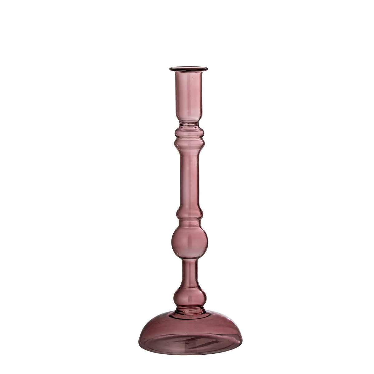 Bloomingville Ferah candlestick, purple, glass