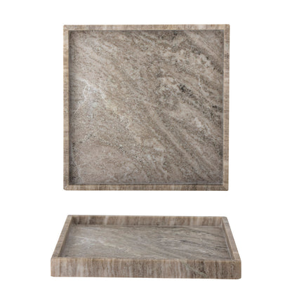 Bloomingville Majsa tray, brown, marble