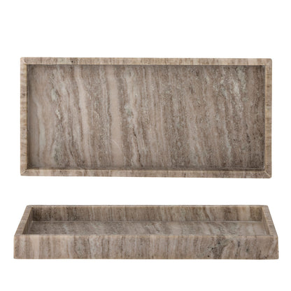 Bloomingville Majsa tray, brown, marble