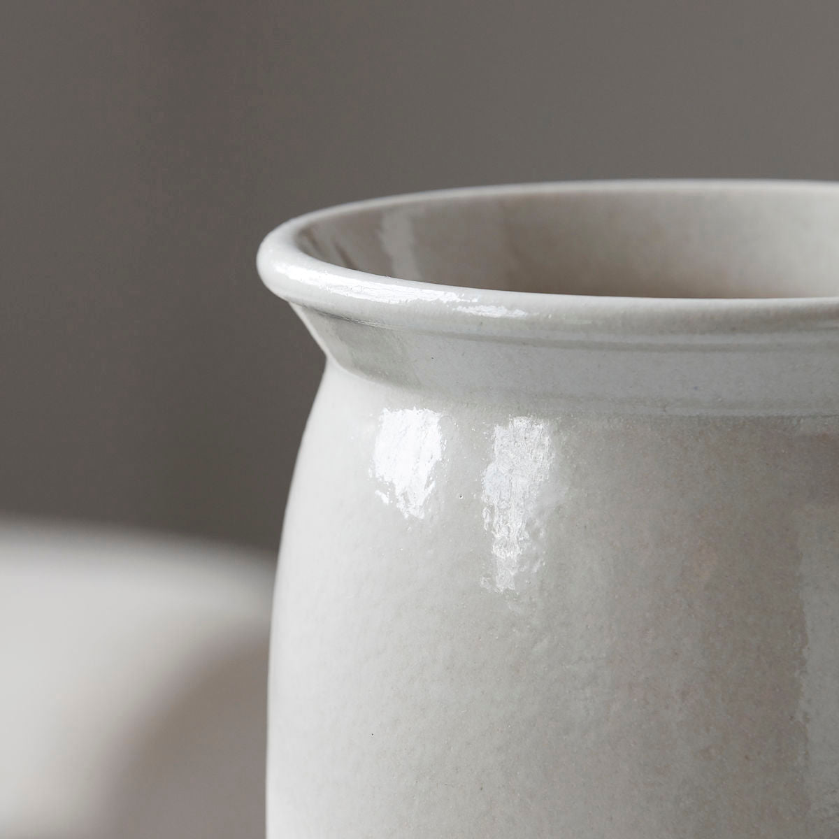 Ceramic Pot, Shellish Gray