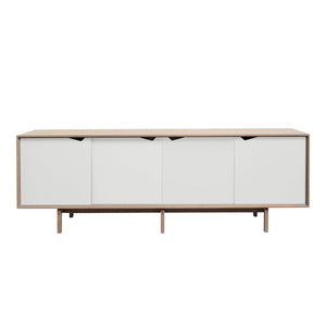 Andersen Furniture - S1 sideboard - L200xD50xH68 cm - eg/sæbe med hvide låger - Andersen Furniture - DesignGaragen.dk