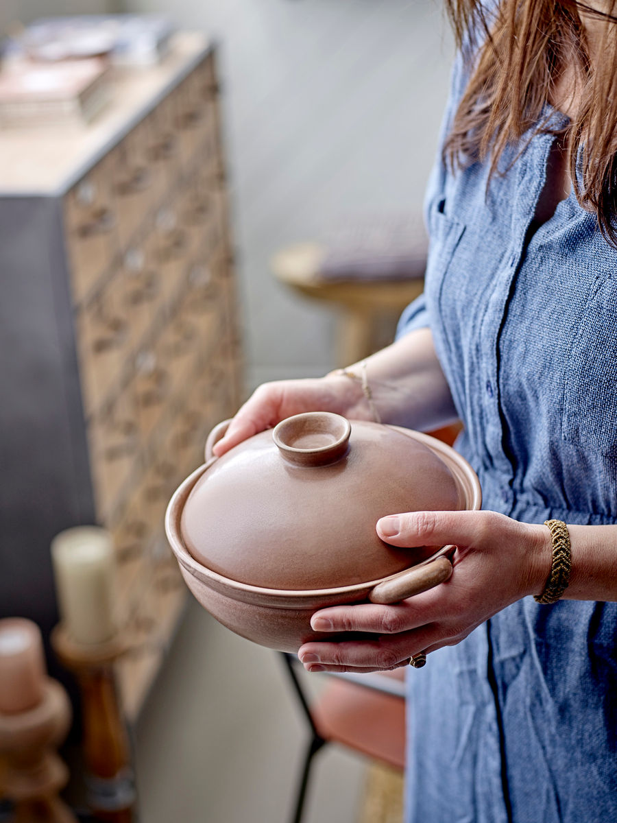 Creative Collection Jinnie ovenproof dish with lid, brown, stoneware