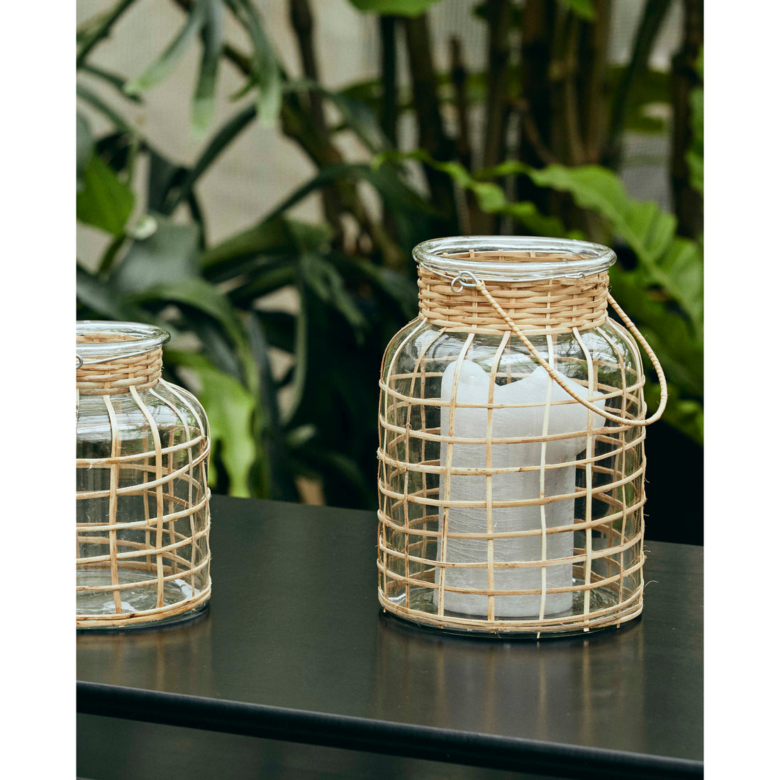 Bamboo lanterns in bamboo - H27 cm - nature