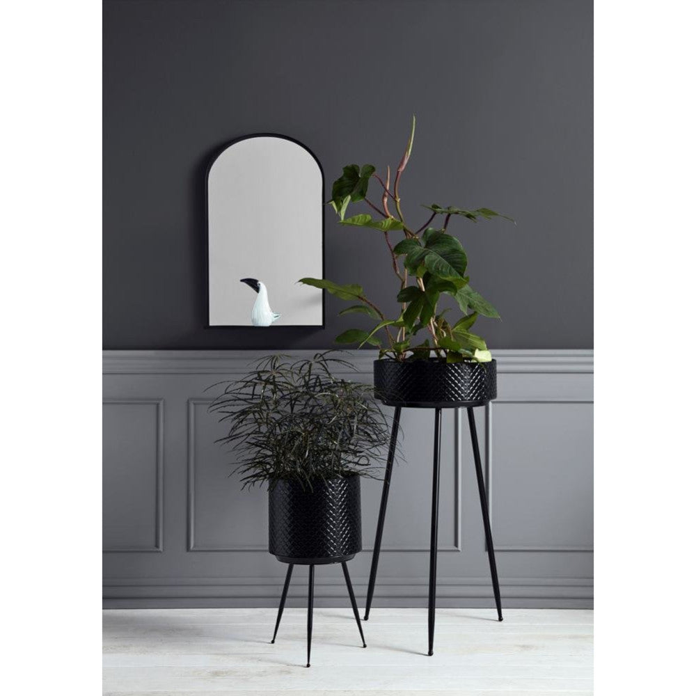 INDIAN metal plant stand - H60 cm - black