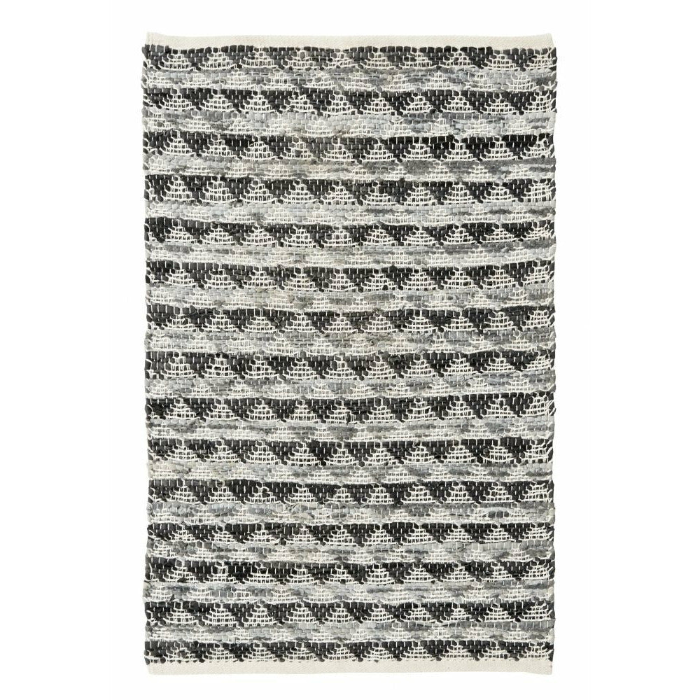 Nordal TRIANGLE leather carpet, grey/black - Nordal - DesignGaragen.dk