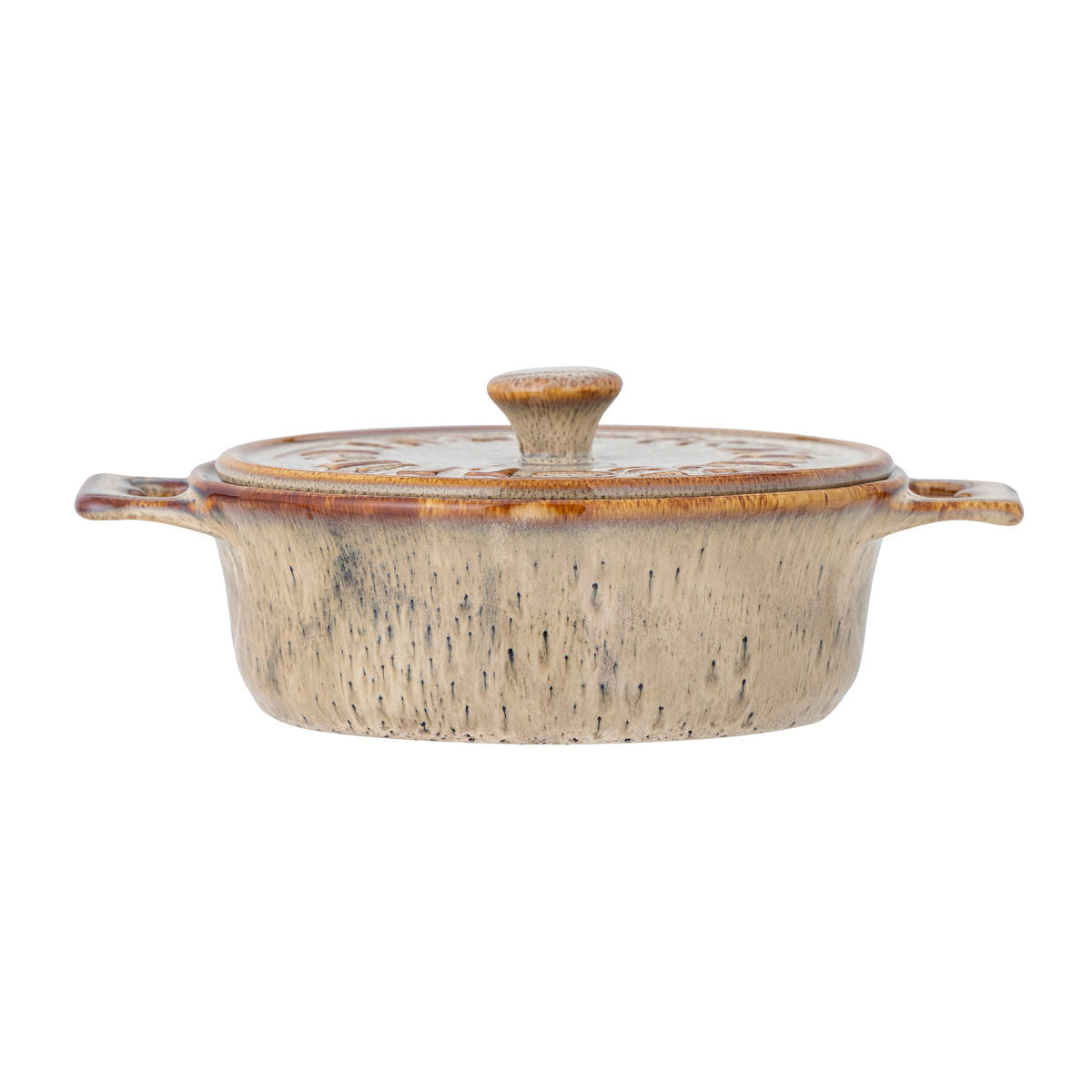 Bloomingville Aram ovenproof dish with lid, gray, stoneware