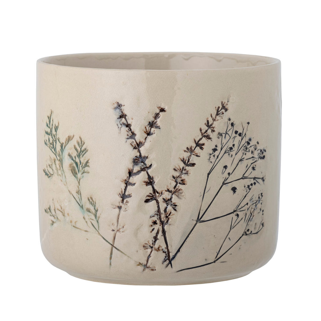 Bloomingville Bea herbal pot w/saucer, nature, stoneware