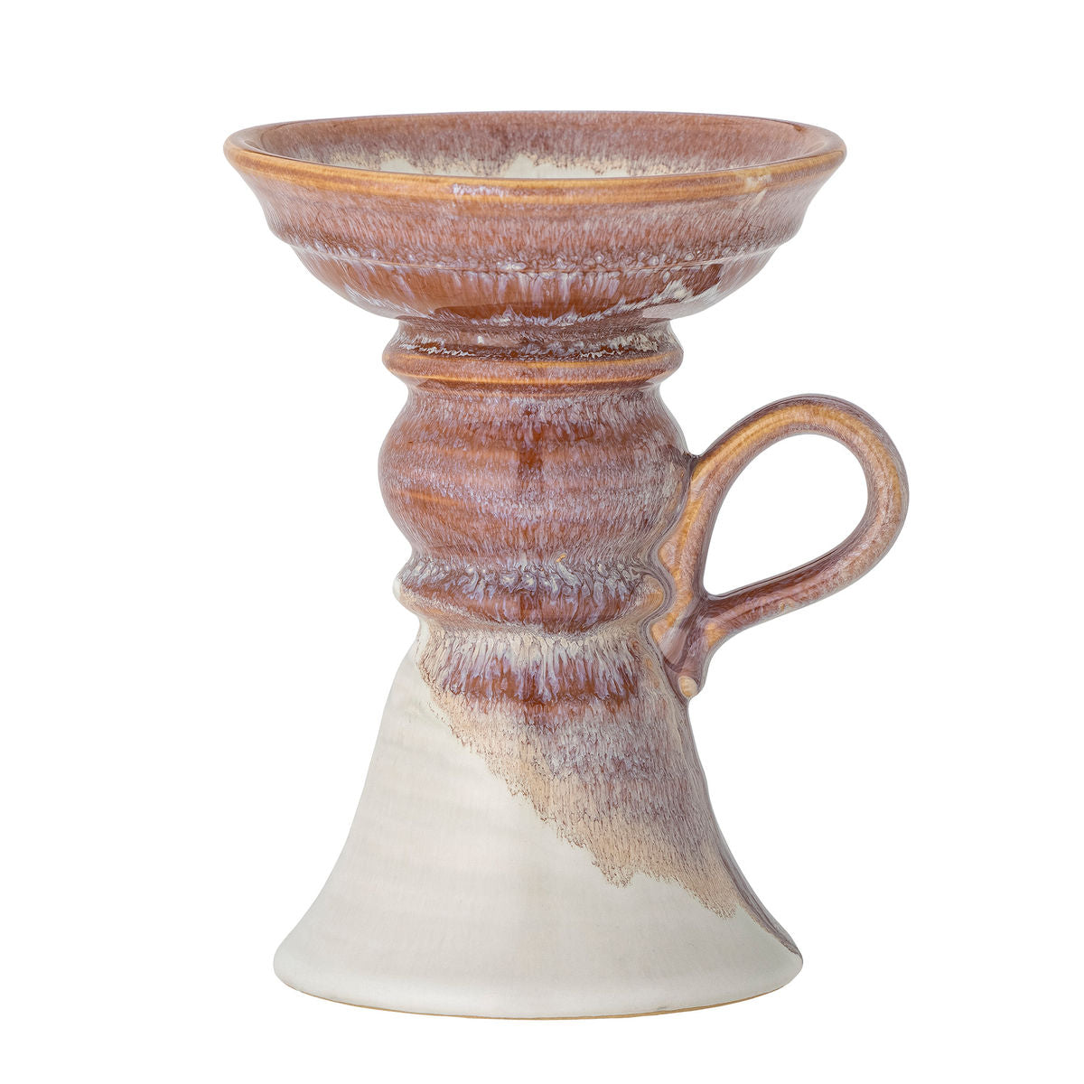 Bloomingville soreyah candlestick, pink, stoneware