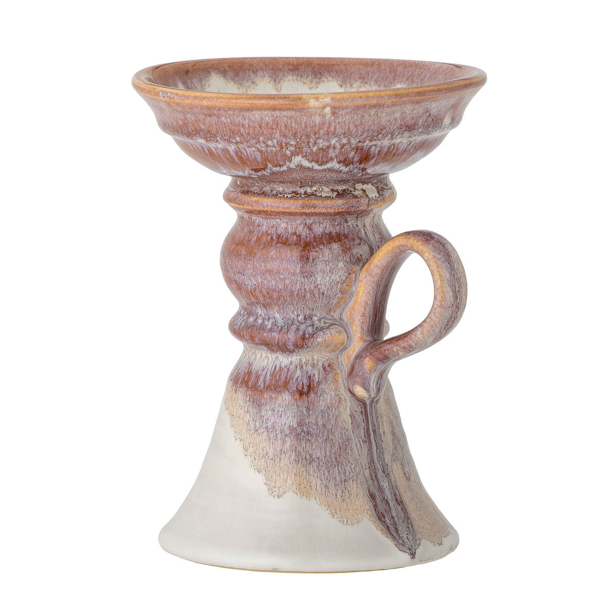 Bloomingville soreyah candlestick, pink, stoneware