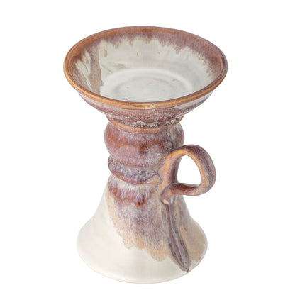 Bloomingville soreyah candlestick, pink, stoneware