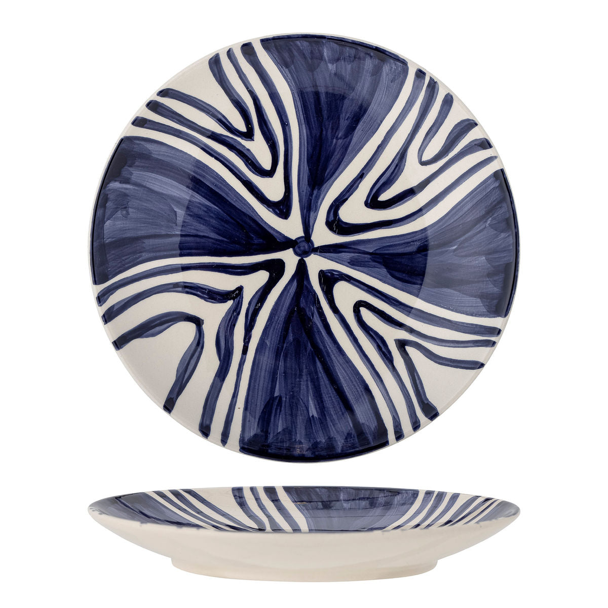 Bloomingville Shama plate, blue, stoneware