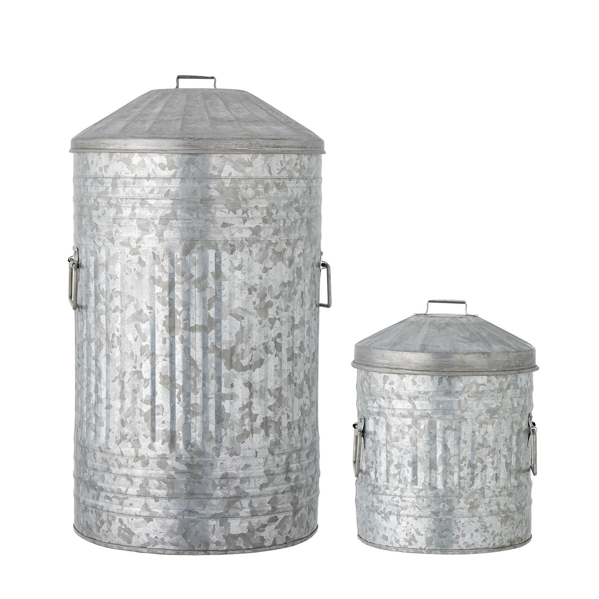 Bloomingville Delina bucket, gray, galvanized metal