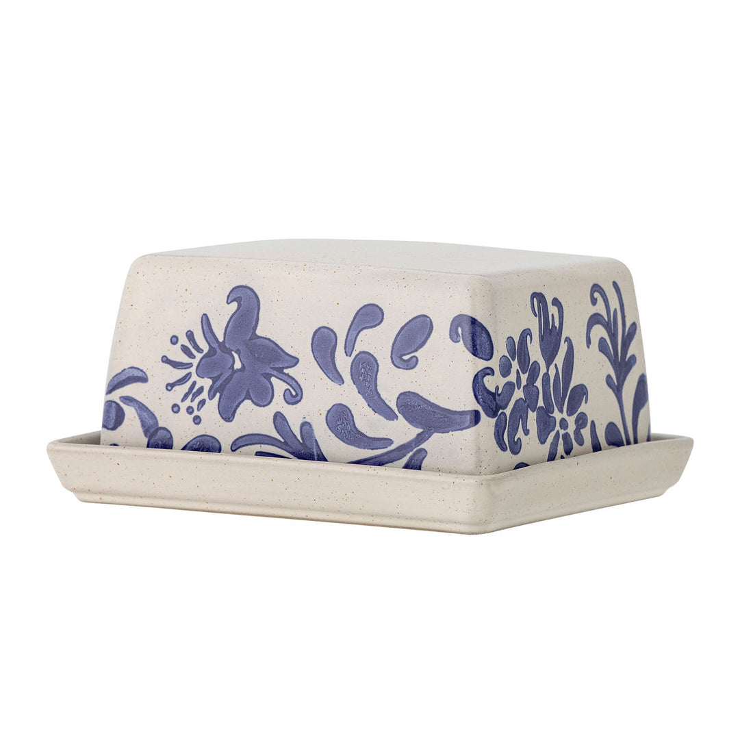 Creative Collection Petunia Butter Box, Blue, Stoneware