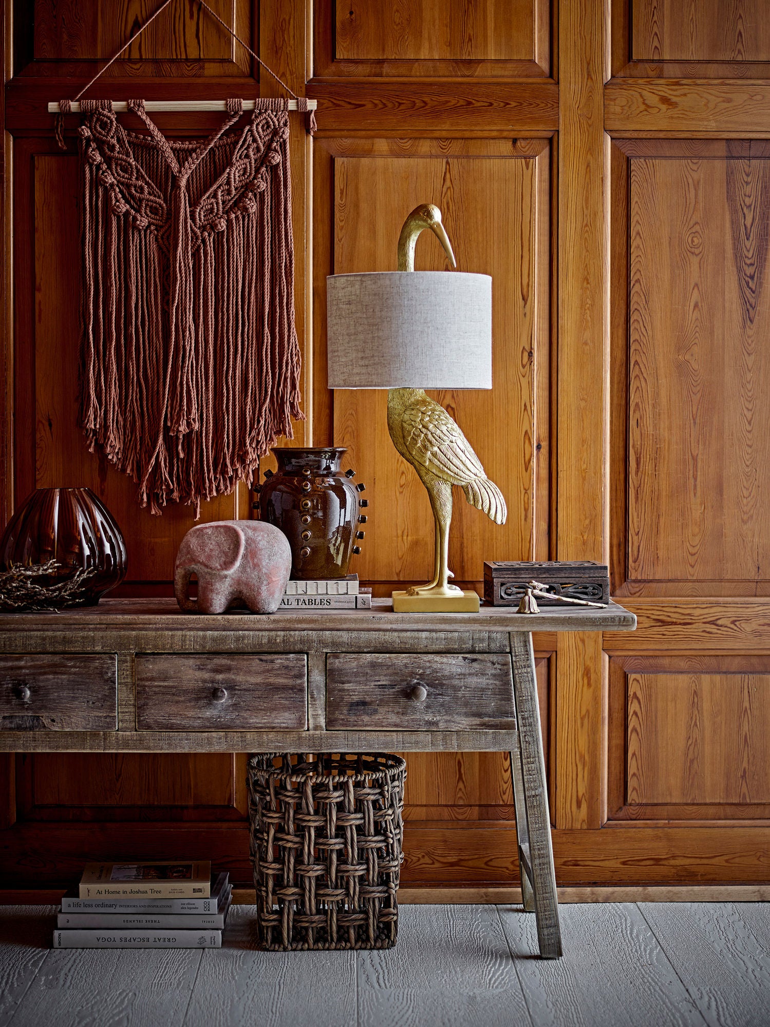 Creative Collection Camden Console Table, Nature, Reclaimed Pine Wood