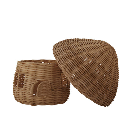 Dodi Dukkehus m/Låg, Brun, Rattan - D23xH25 cm - BLOOMINGVILLE MINI - DesignGaragen.dk