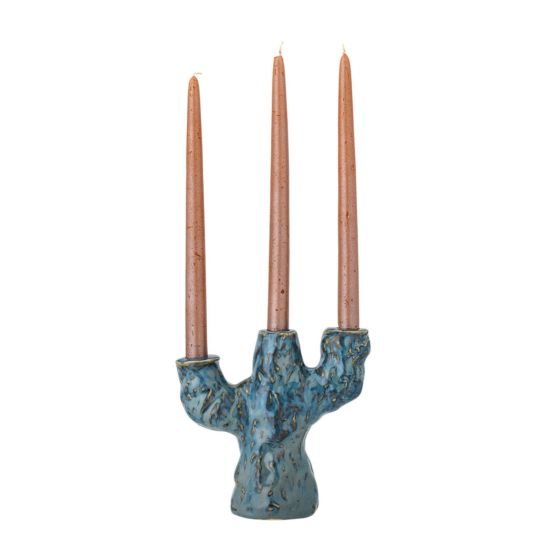 Creative Collection Tahoka Candlestick, Blue, Stoneware