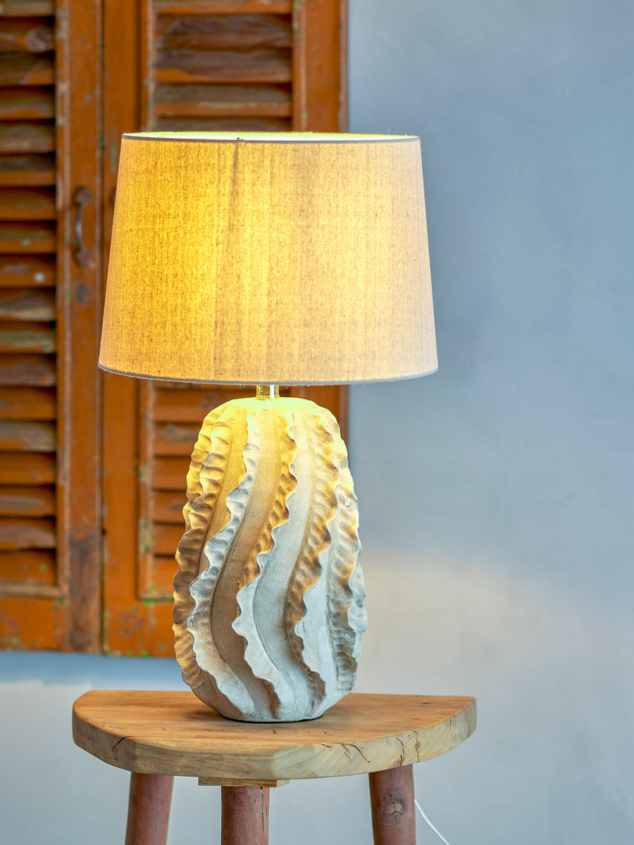 Creative Collection Natika table lamp, nature, stoneware