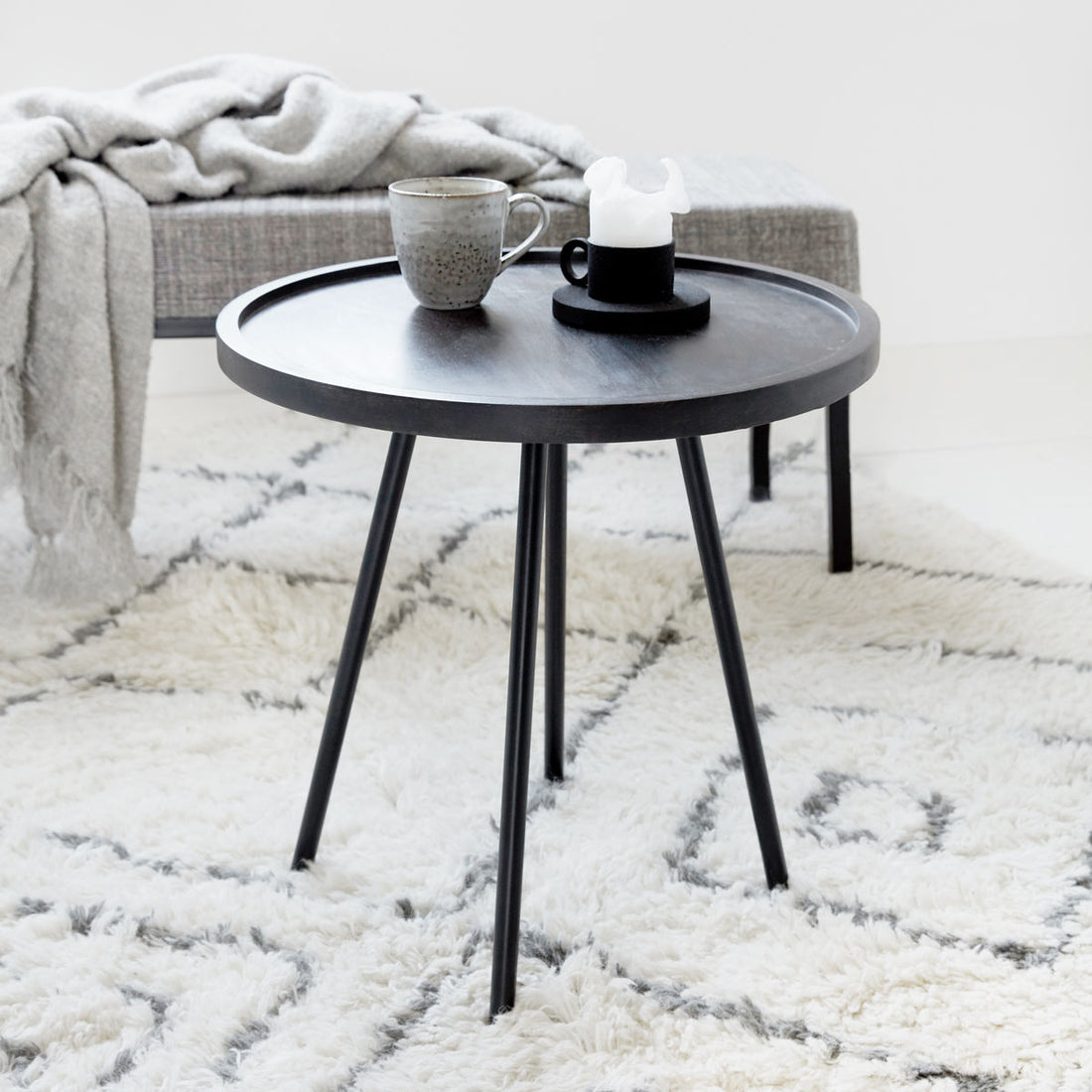 Side table, hdjuco, black