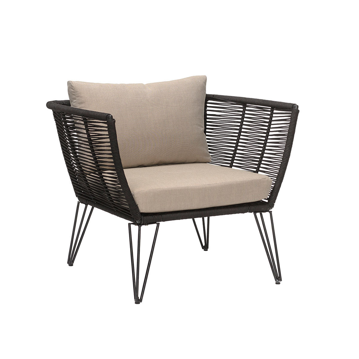 Bloomingville Mundo Lounge chair, black, metal