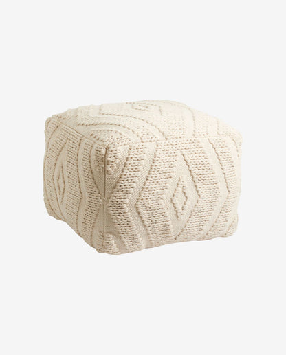 Nordal A/S WULAR POUF - OFF WHITE