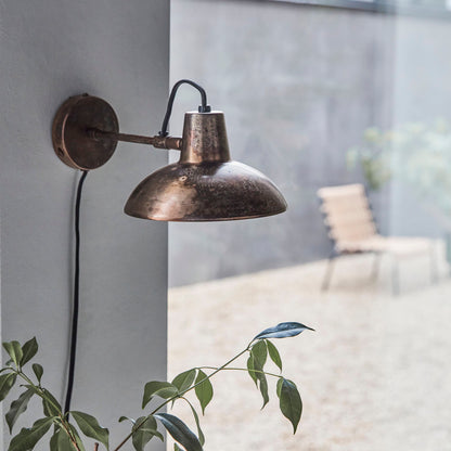 Wall lamp, hddesk, antique brown