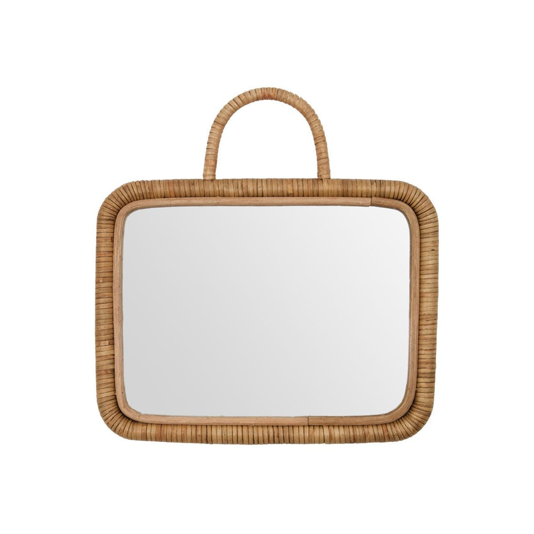 Mirror with frame, mkbaki, natural