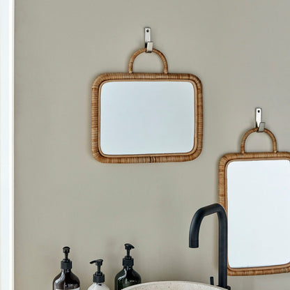 Mirror with frame, mkbaki, natural