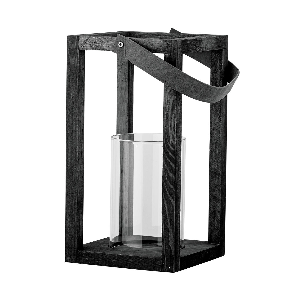 Bloomingville Lyra lantern w/glass, black, guy