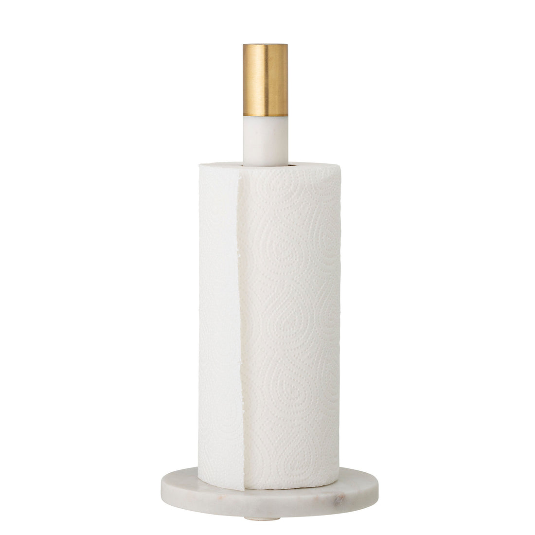 Bloomingville Emira kitchen towel holder, white, marble