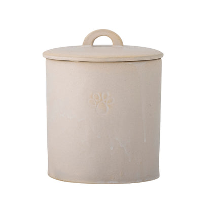 Bloomingville Buddy Pot w/lid, white, stoneware