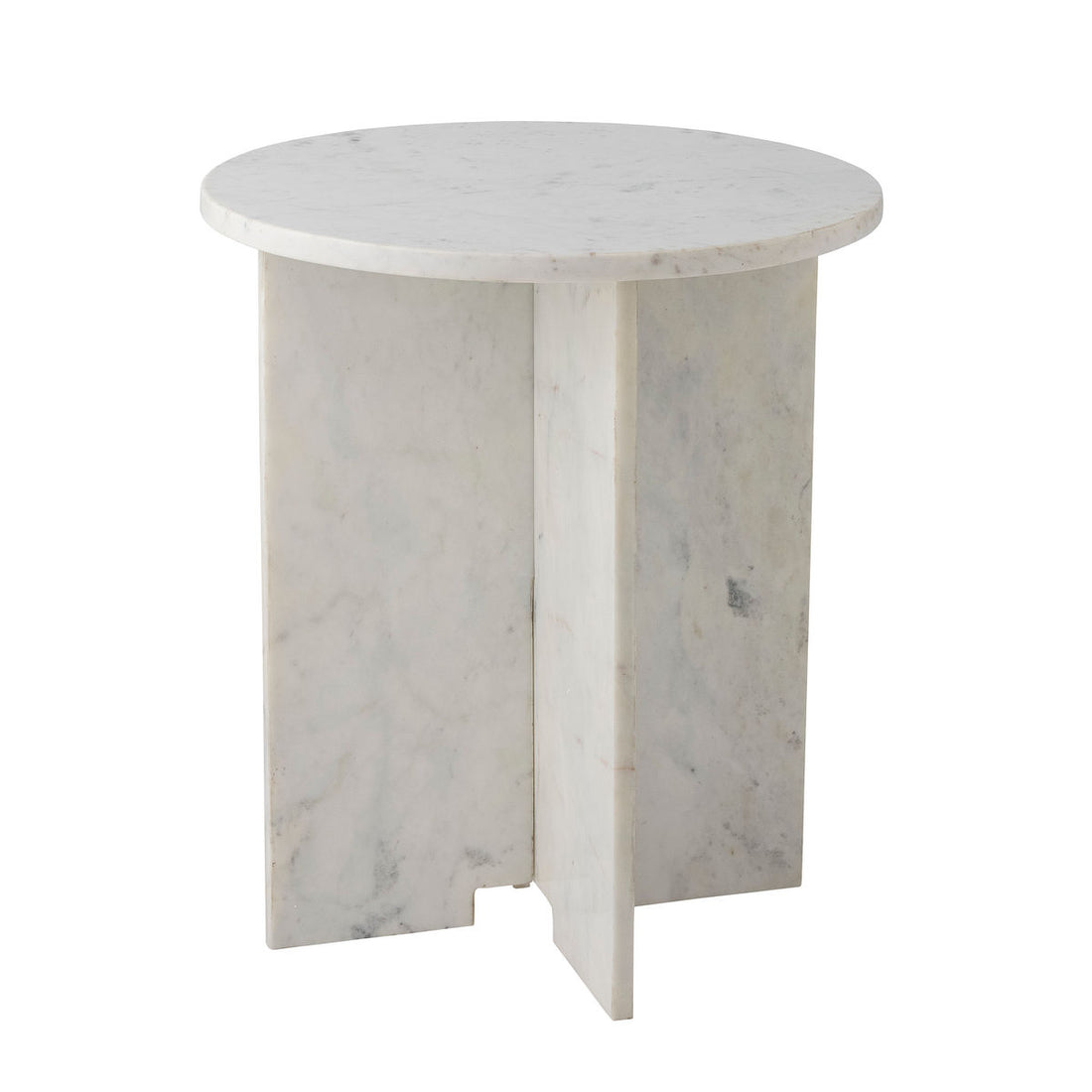 Bloomingville Jasmia side table, white, marble