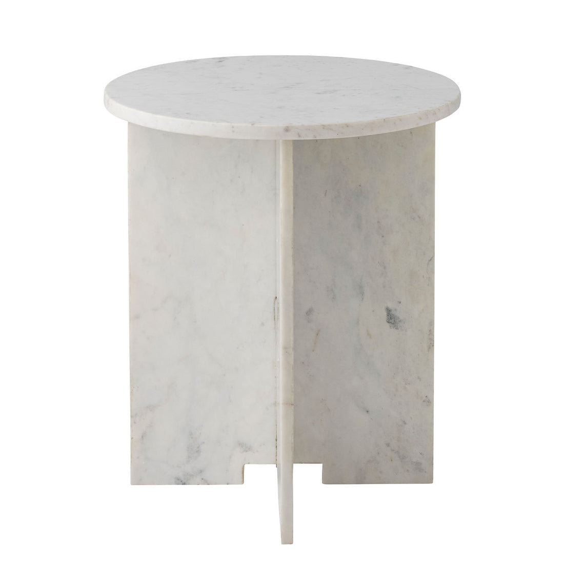 Bloomingville Jasmia side table, white, marble