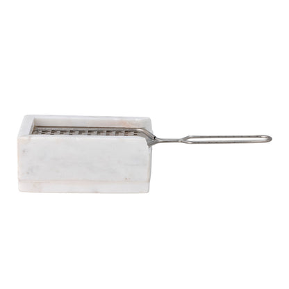 Bloomingville Fiori grater, white, marble