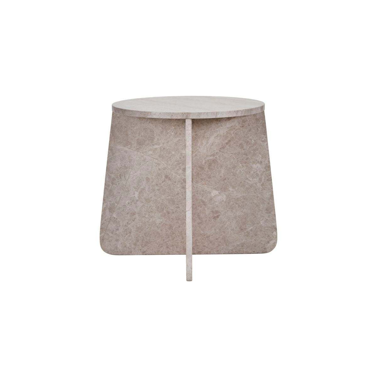 Side table, hdmarb, beige