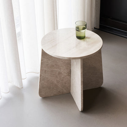 Side table, hdmarb, beige