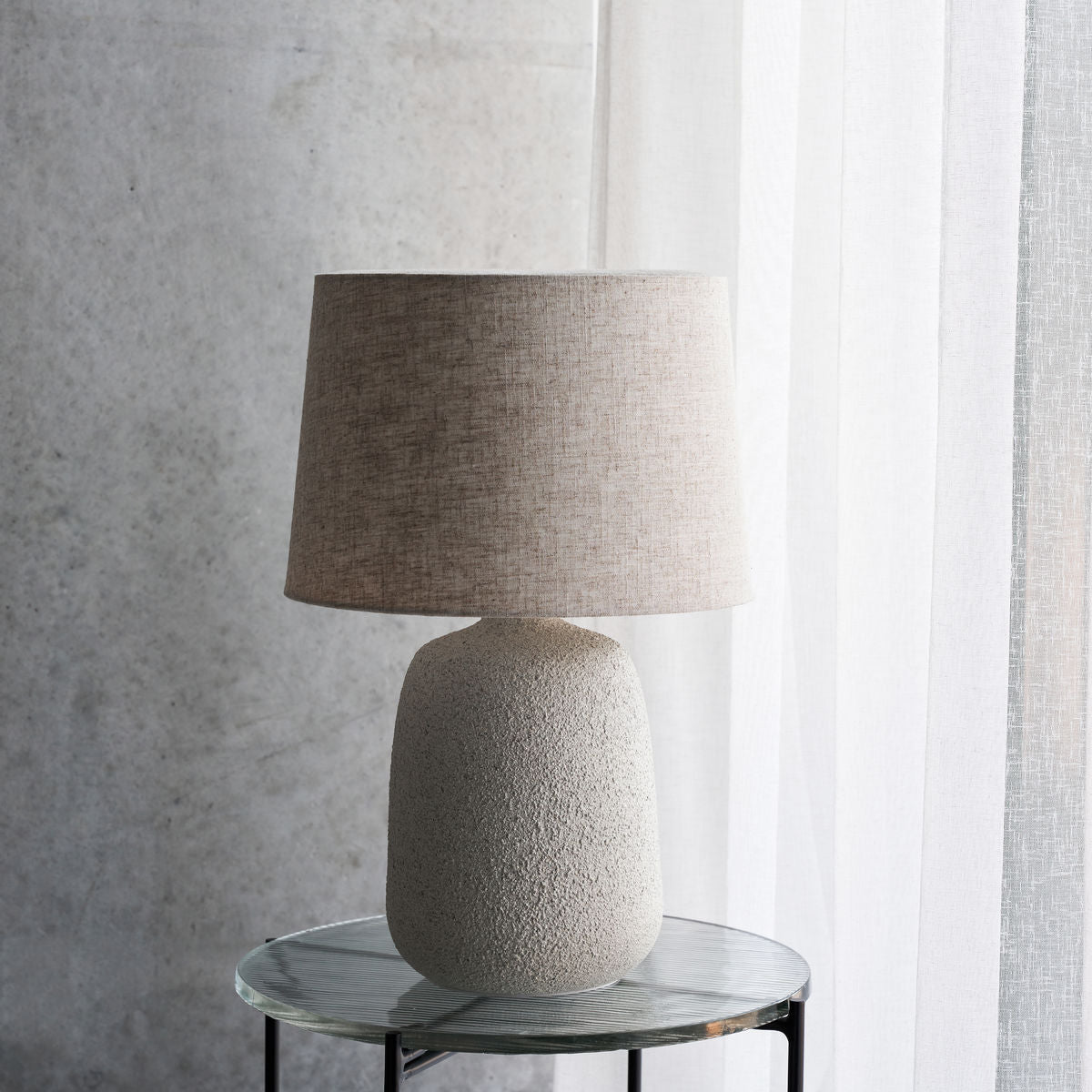 Table lamp incl. lampshade, hdtana, raw white