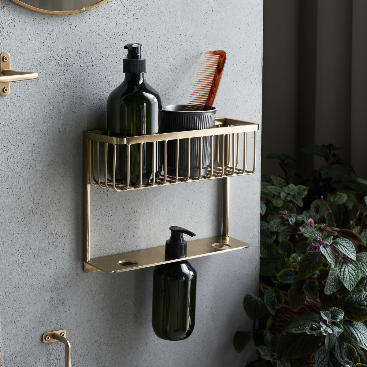 Shelf, HDBath, brass