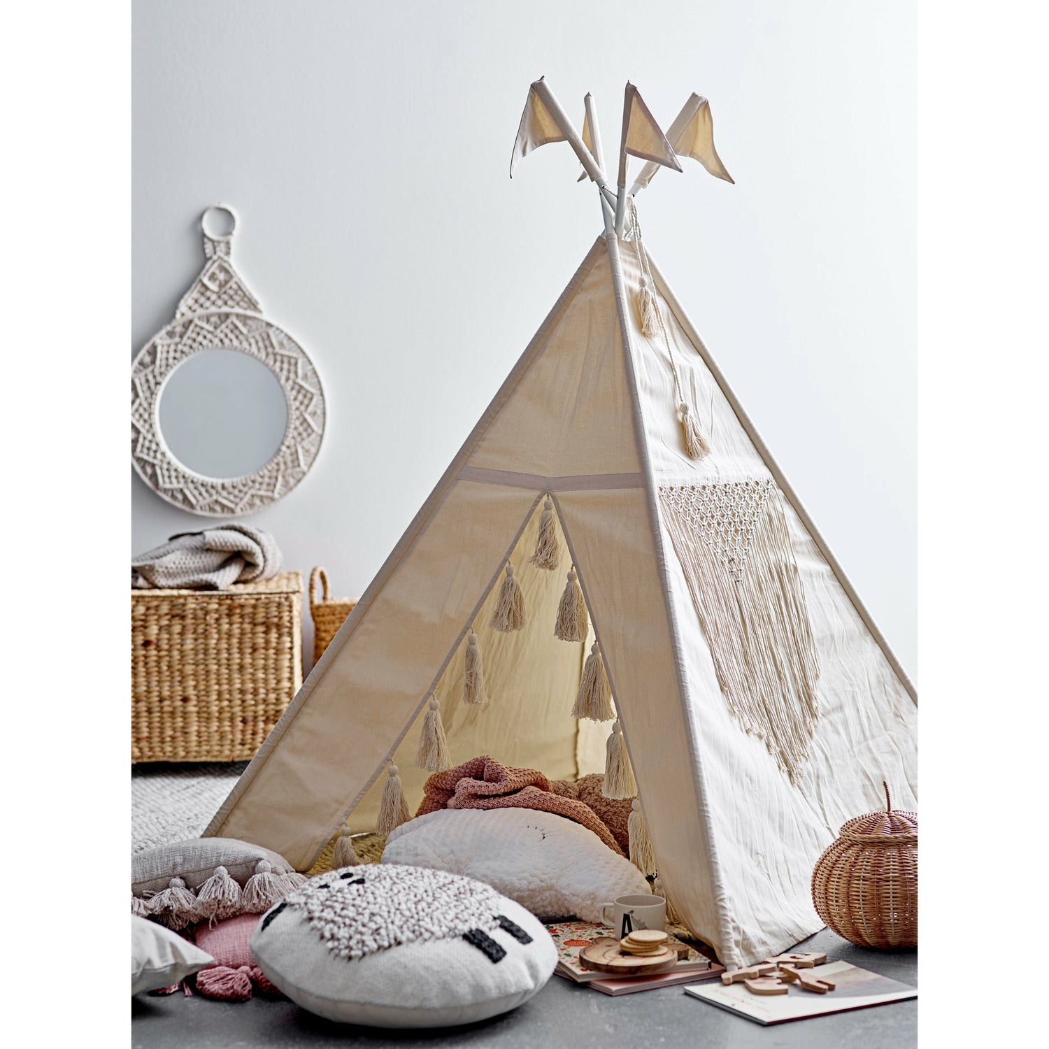 BLOOMINGVILLE MINI Fardin Legetipi, Natur, Bomuld - L110xH140xW110 cm - DesignGaragen.dk.