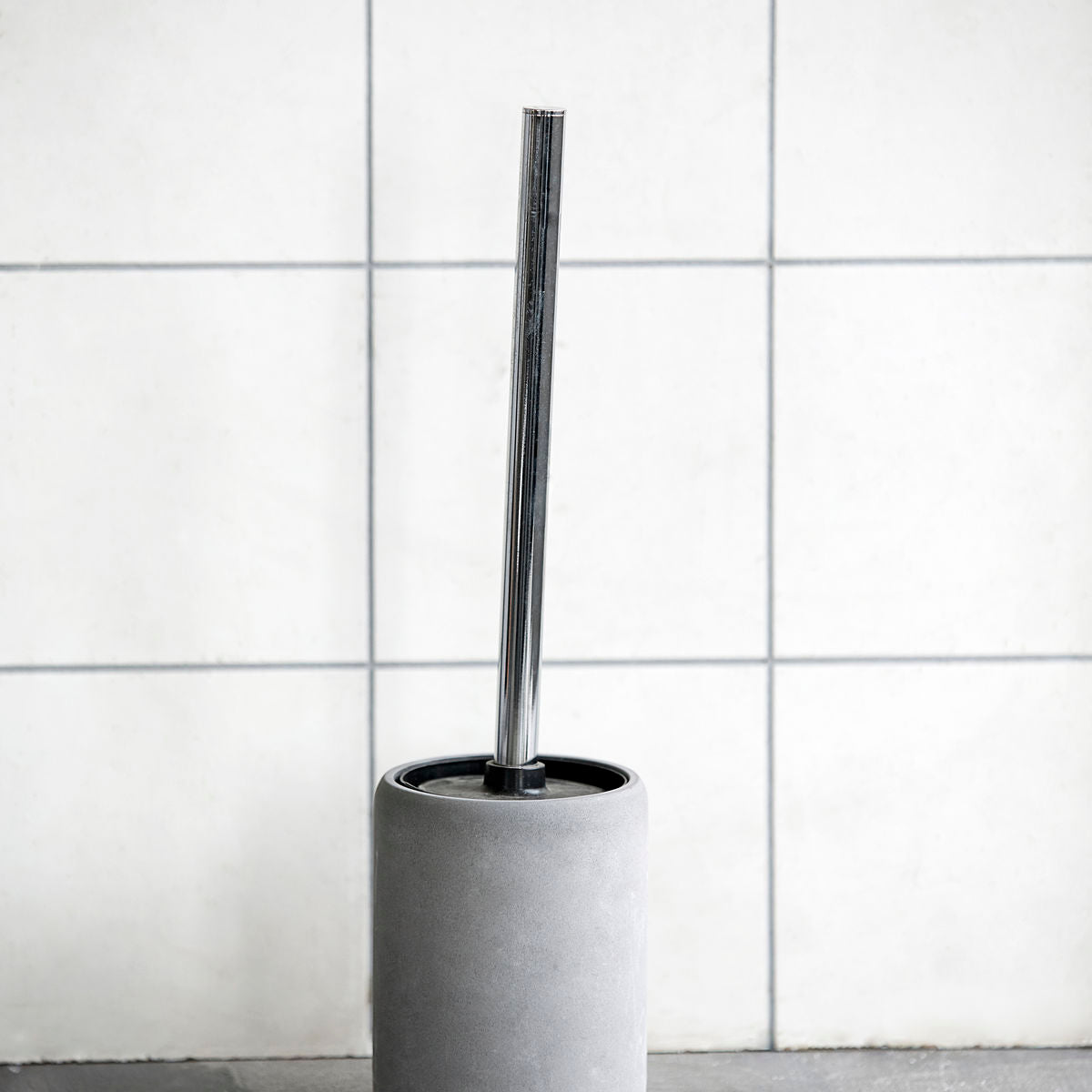 Toilet brush, hdcement, gray