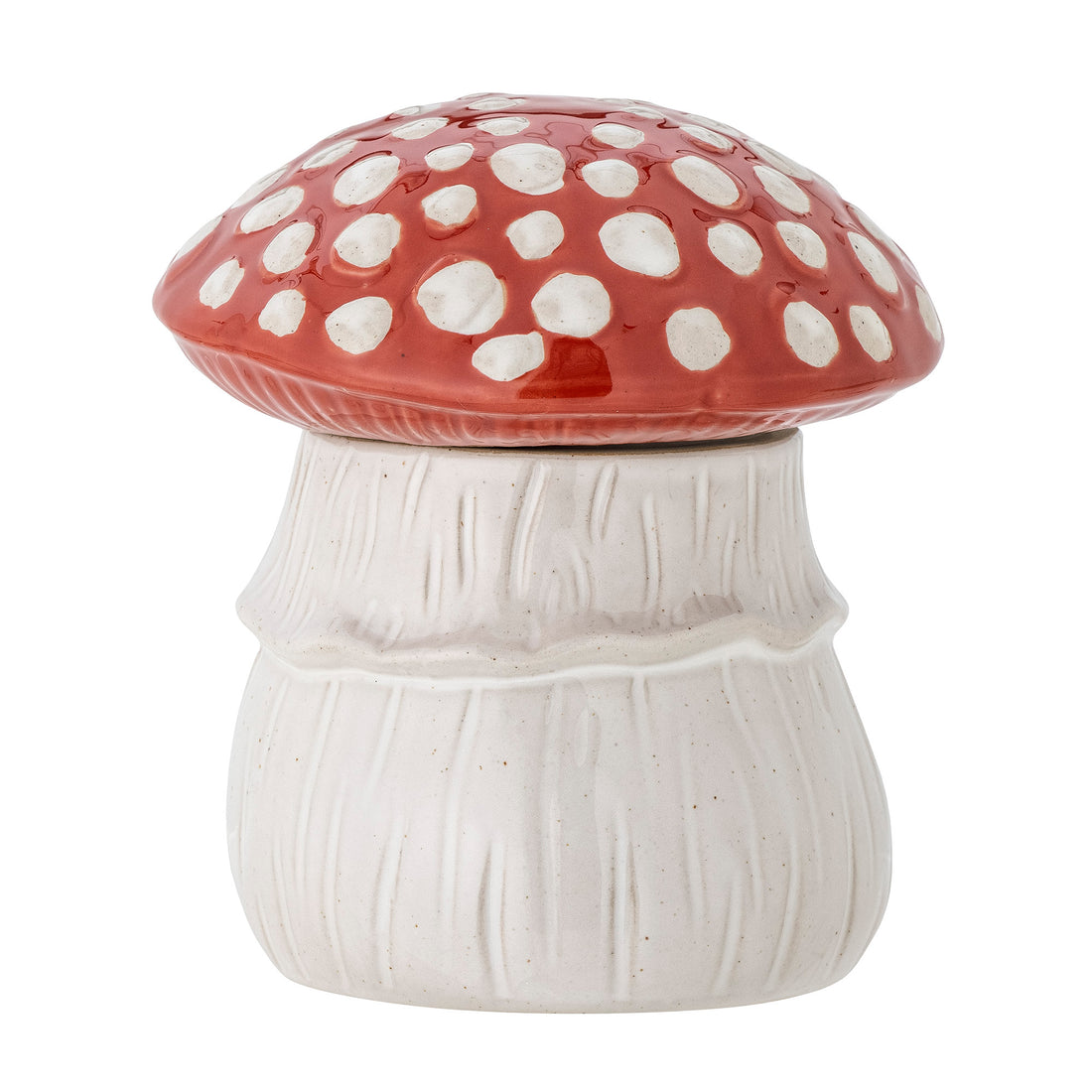 Bloomingville mini - sophine jar w/lid, red, stoneware